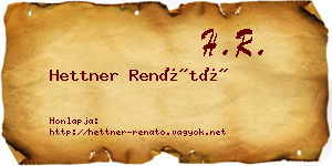 Hettner Renátó névjegykártya