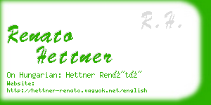 renato hettner business card